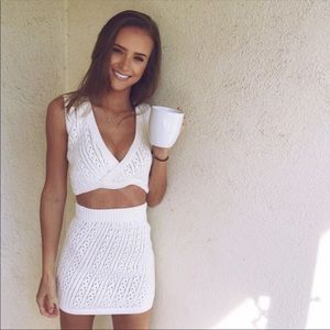 Sabo Skirt 🌸 Knit Two Piece Top & Skirt Set